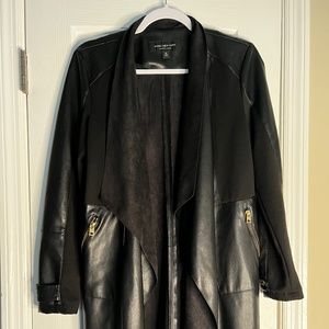 Marc New York Faux Leather  Long Jacket